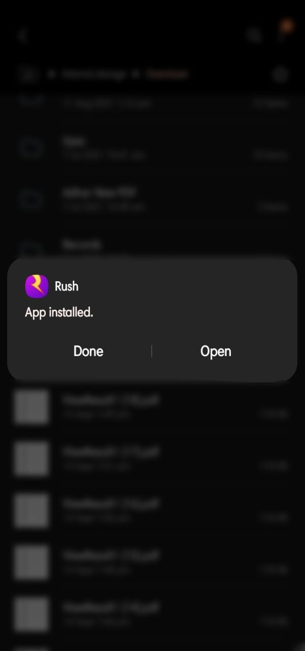 rush app open